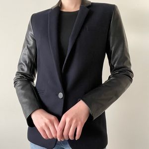 Aritzia Babaton Fred Wool Leather Blazer Size 2